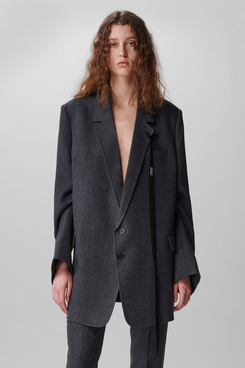 Ann Demeulemeester Agnes Slouchy Jacket Brushed Wool - B0010169