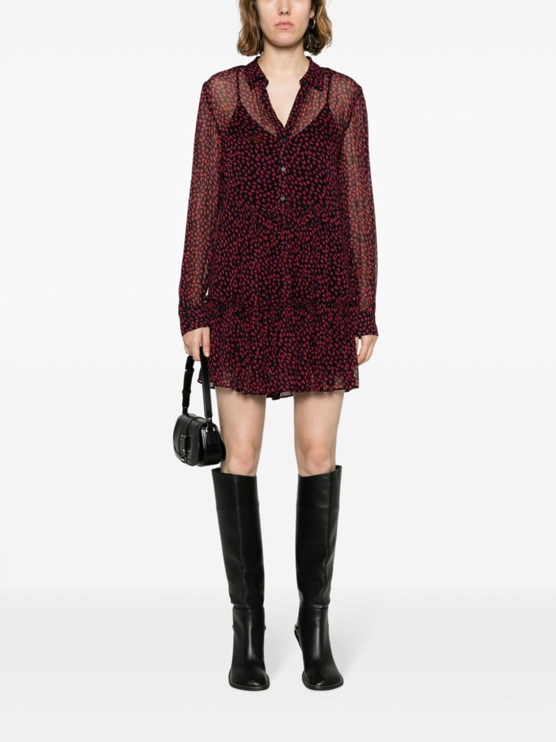 Zadig & Voltaire Razyele Crush-pattern crepe minidress outlook