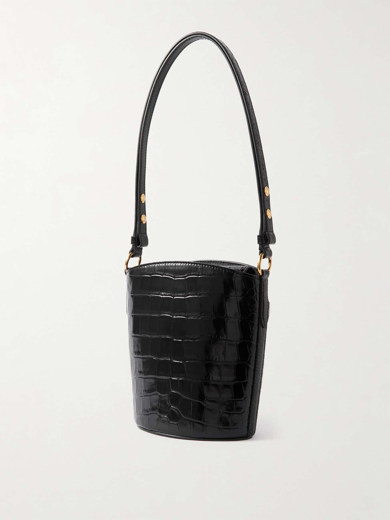 Whitney embellished croc-effect leather shoulder bag 3