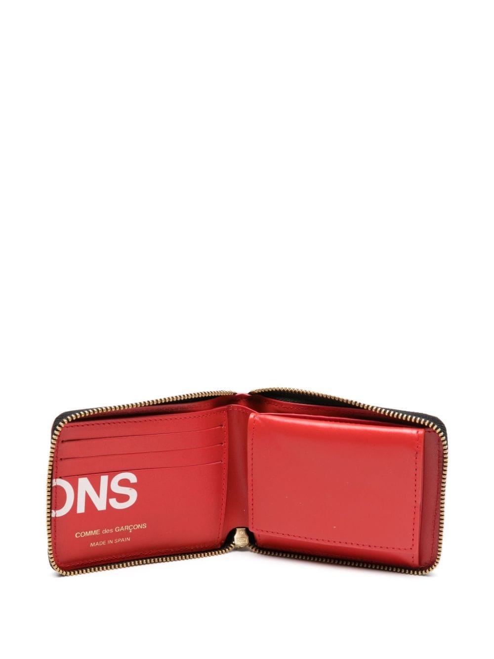 logo-print leather wallet - 3