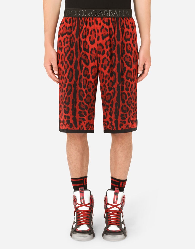 Leopard-print viscose shorts - 2