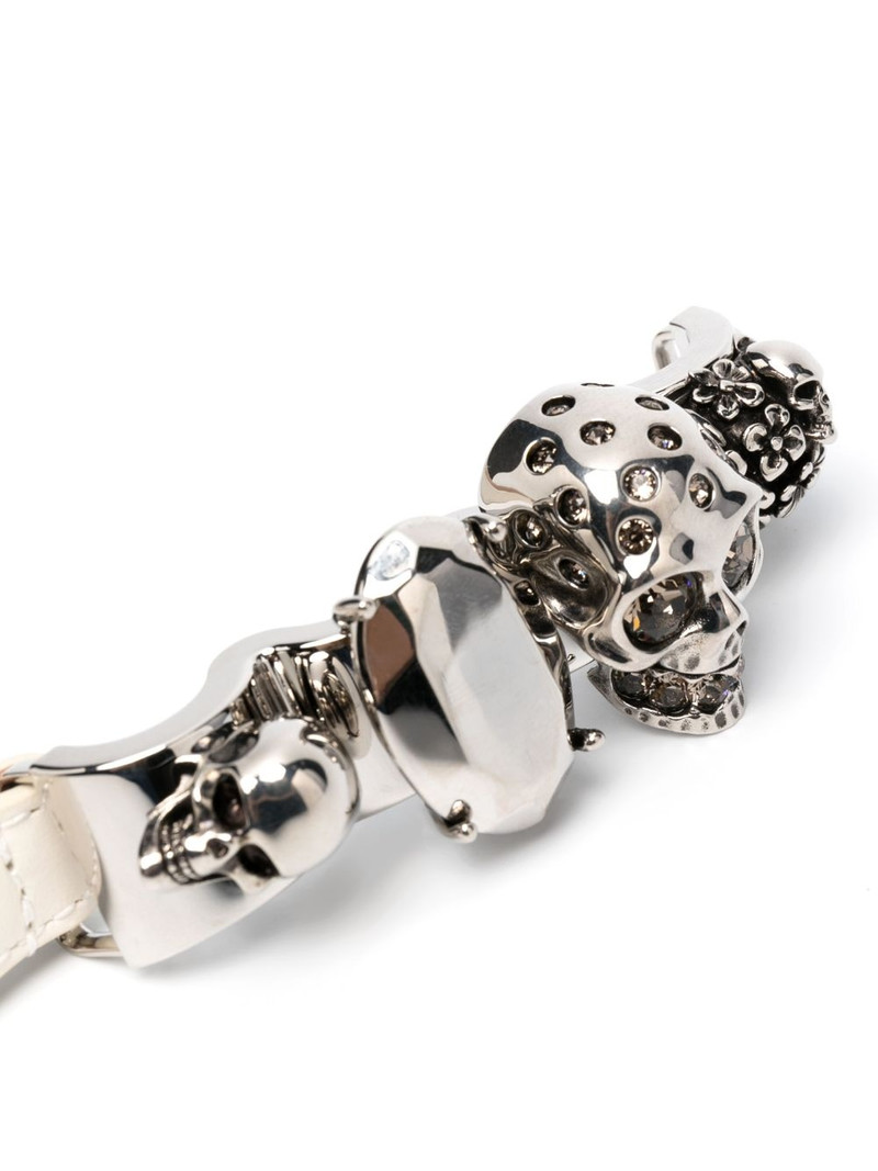 Alexander McQueen sculpted-skull leather belt outlook