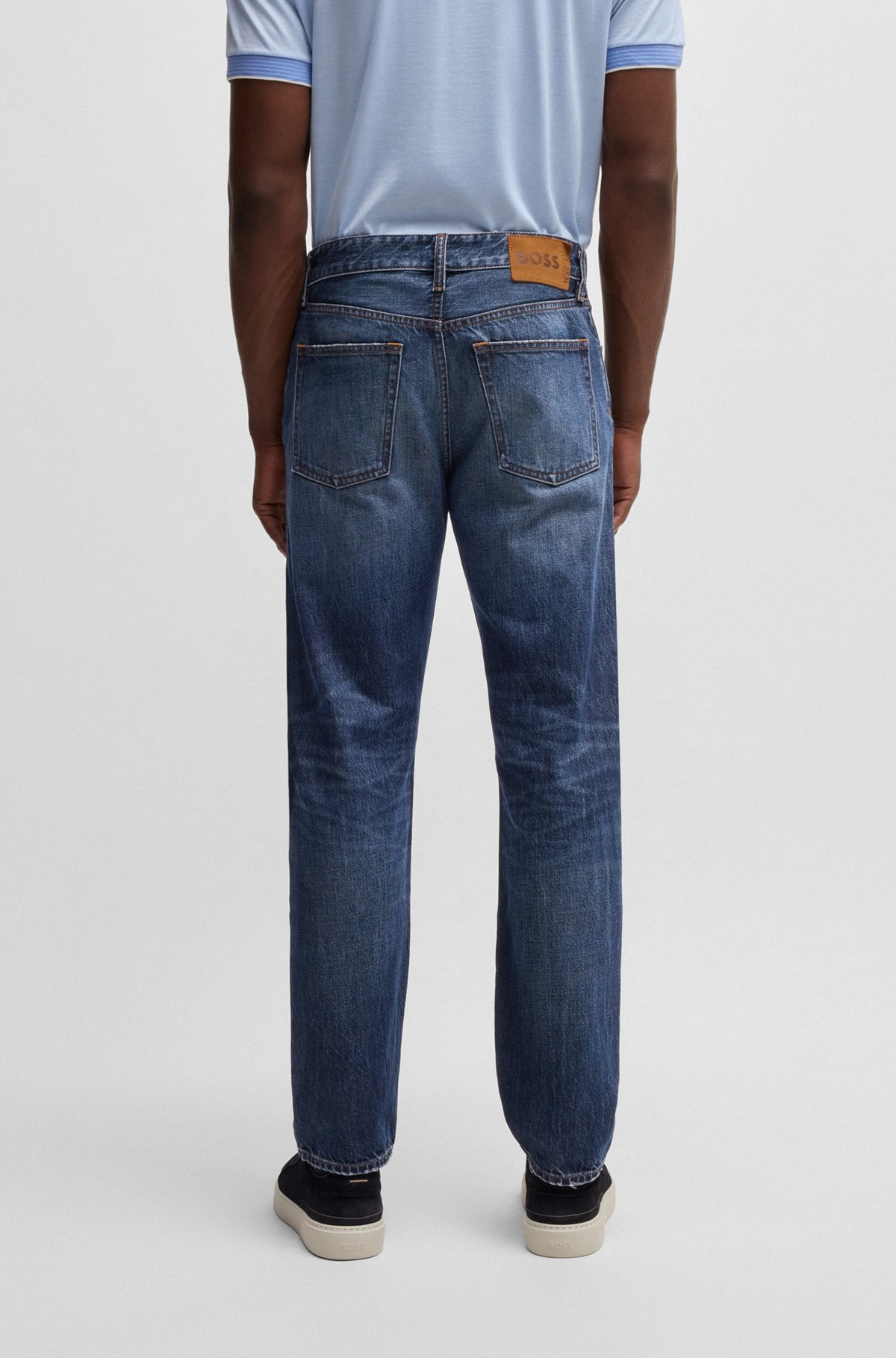 CLASSIC-FIT JEANS IN BLUE SELVEDGE DENIM - 4