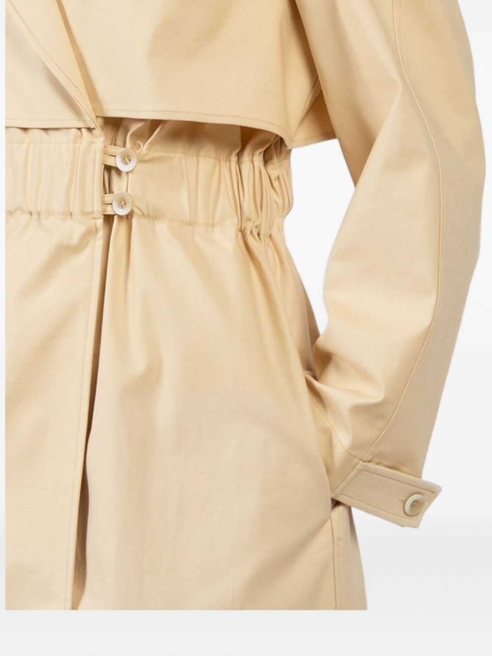 elasticated trench coat - 5