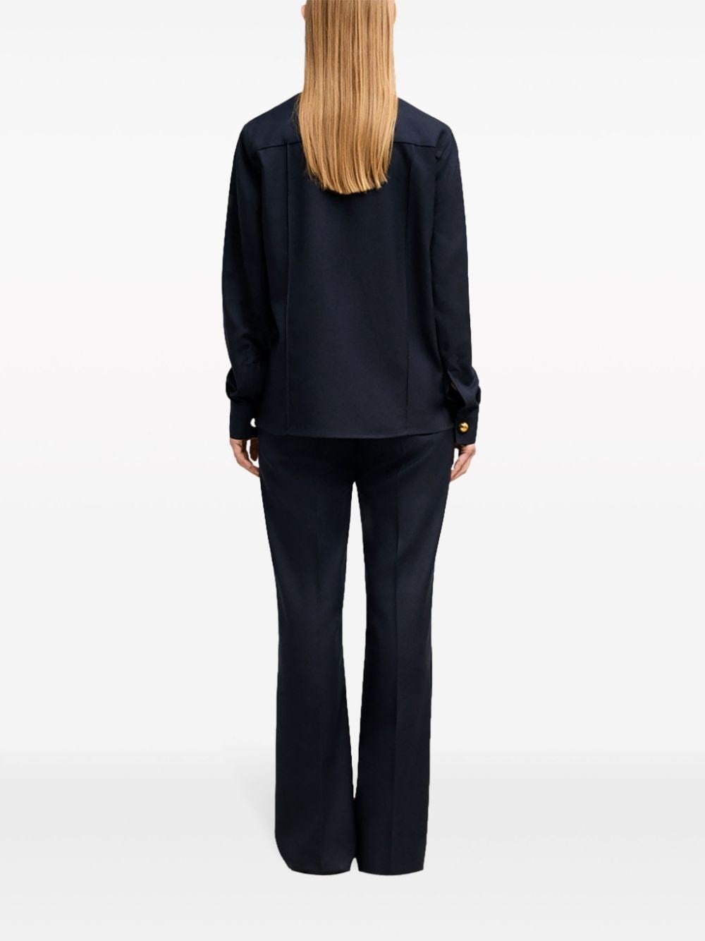 pintuck virgin wool shirt - 5