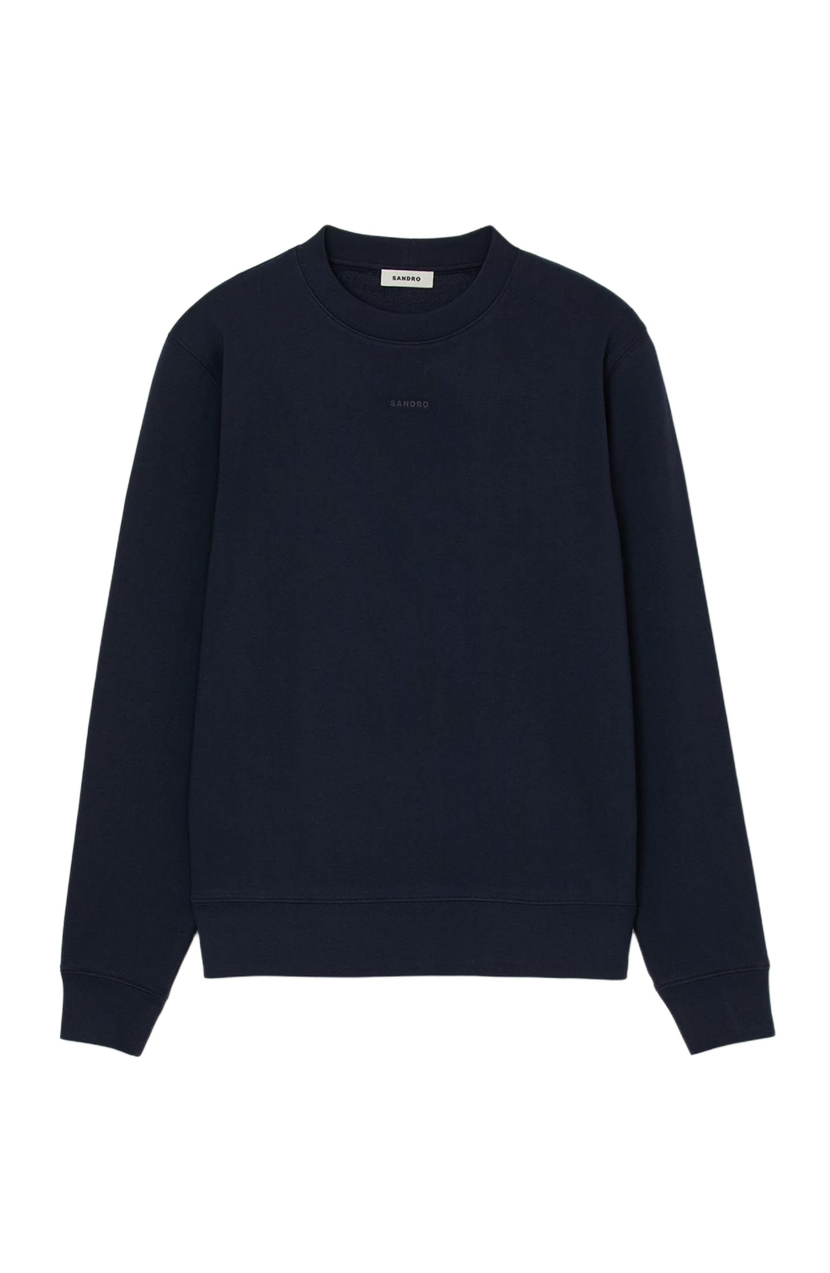 SANDRO Logo sweatshirt in Midnight Blue at Nordstrom - 5