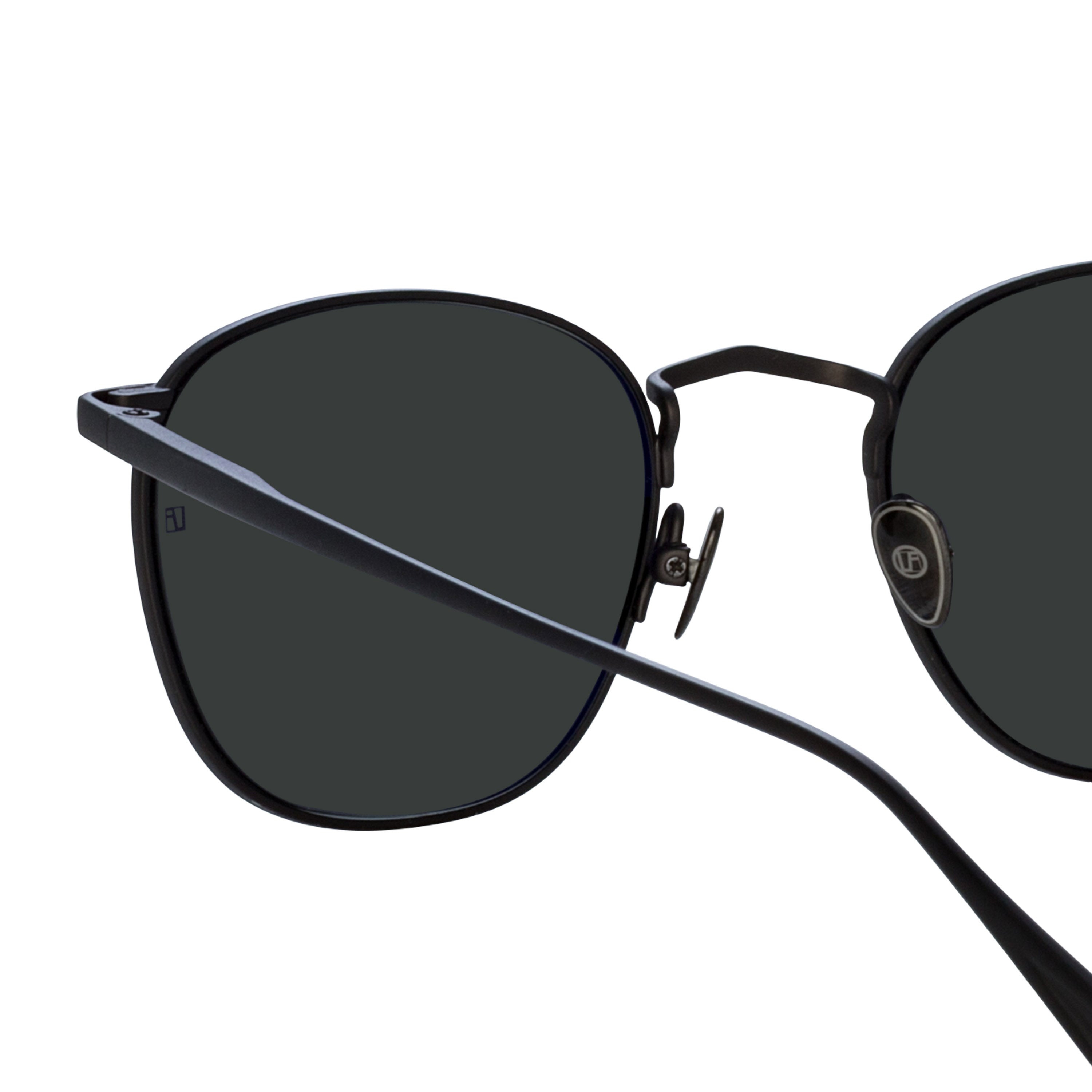 SIMON SQUARE SUNGLASSES IN MATT NICKEL - 5