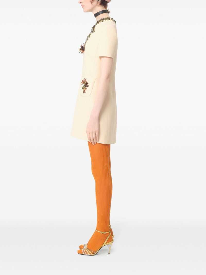 Crepe Couture embroidered mini dress 4