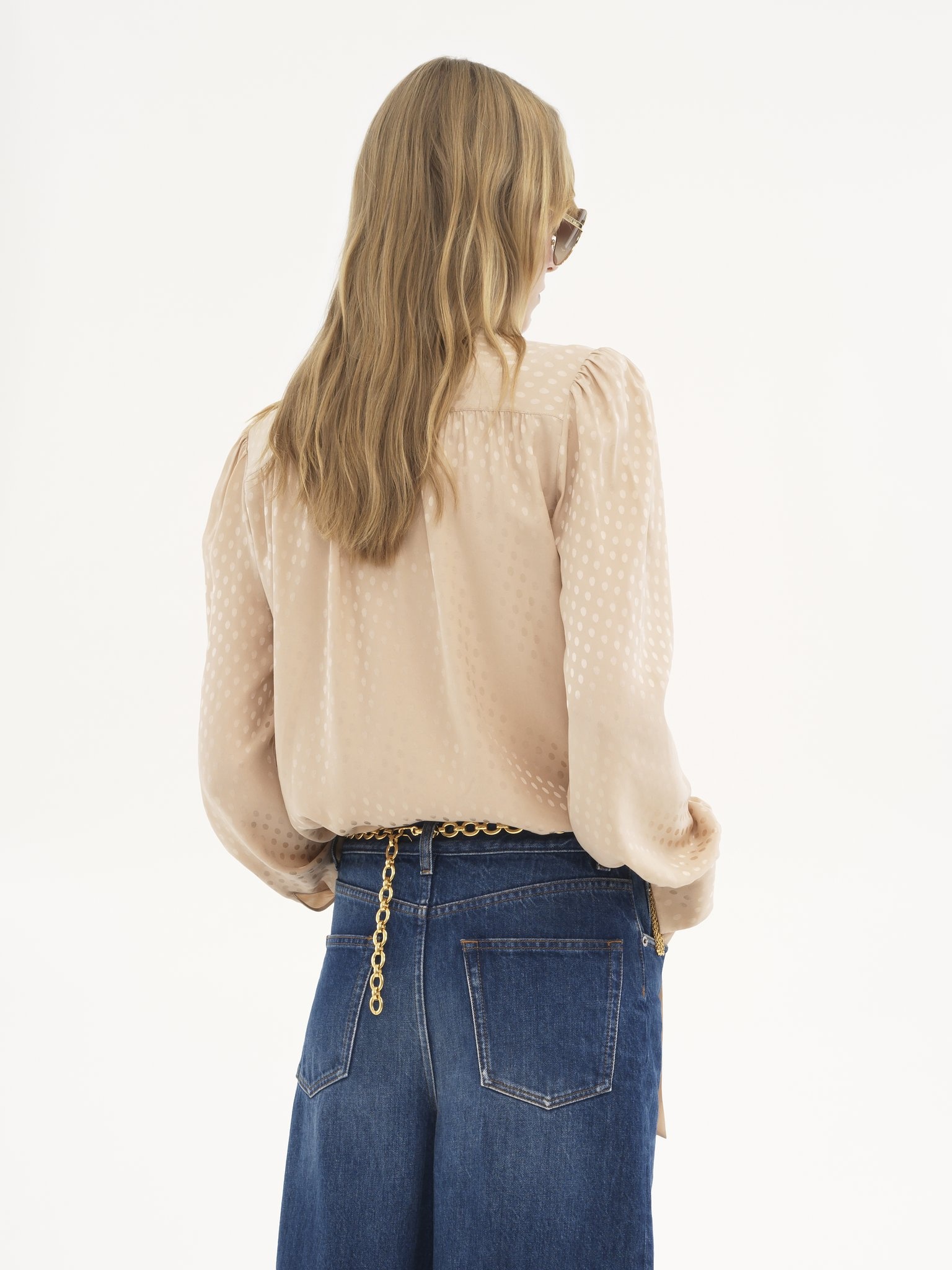 LAVALLIÈRE BLOUSE IN SILK JACQUARD - 5