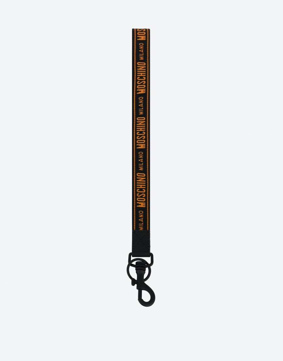 MOSCHINO RECYCLE KEYCHAIN WITH RIBBON - 1