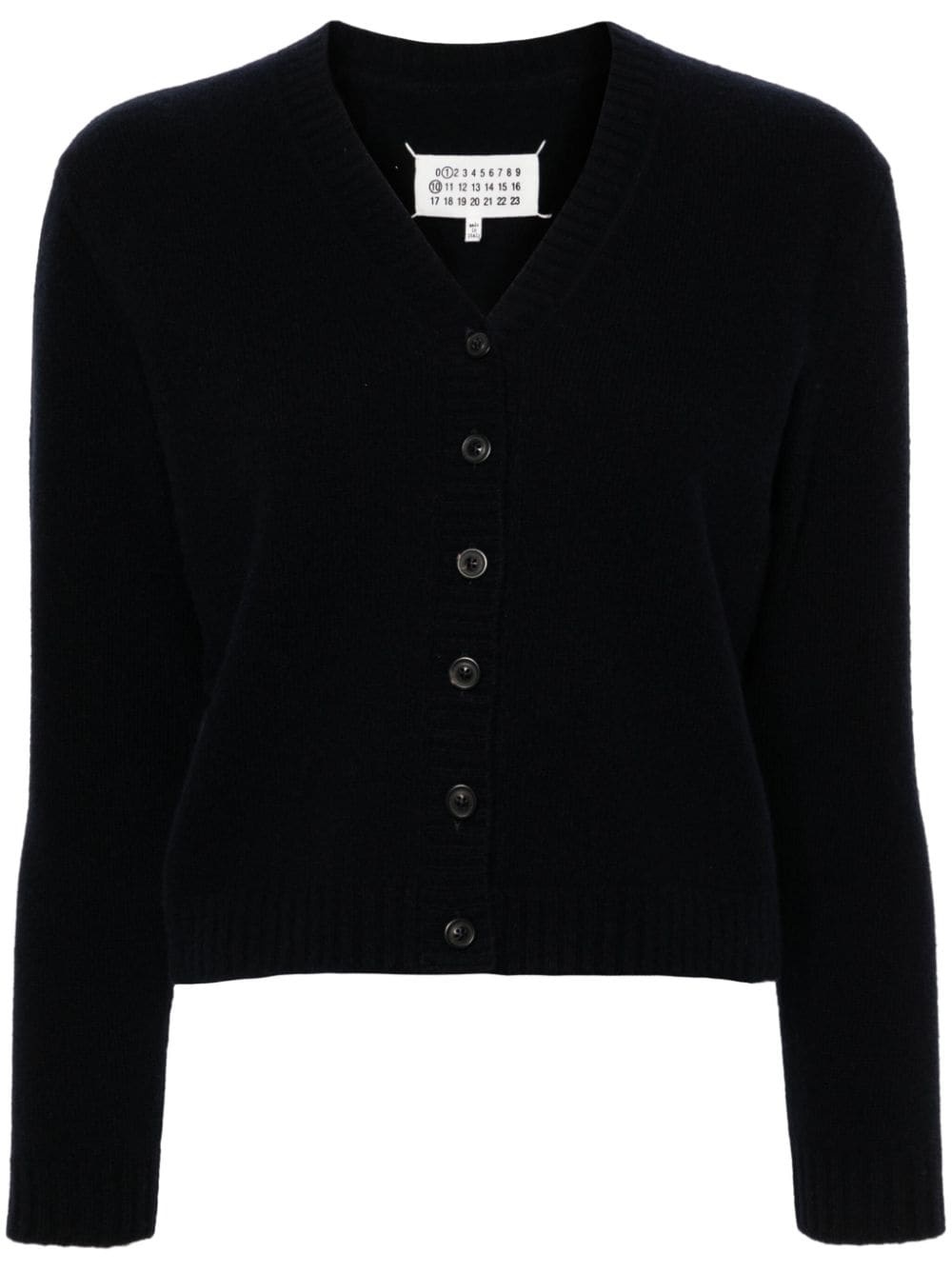 V-neck wool cardigan - 1