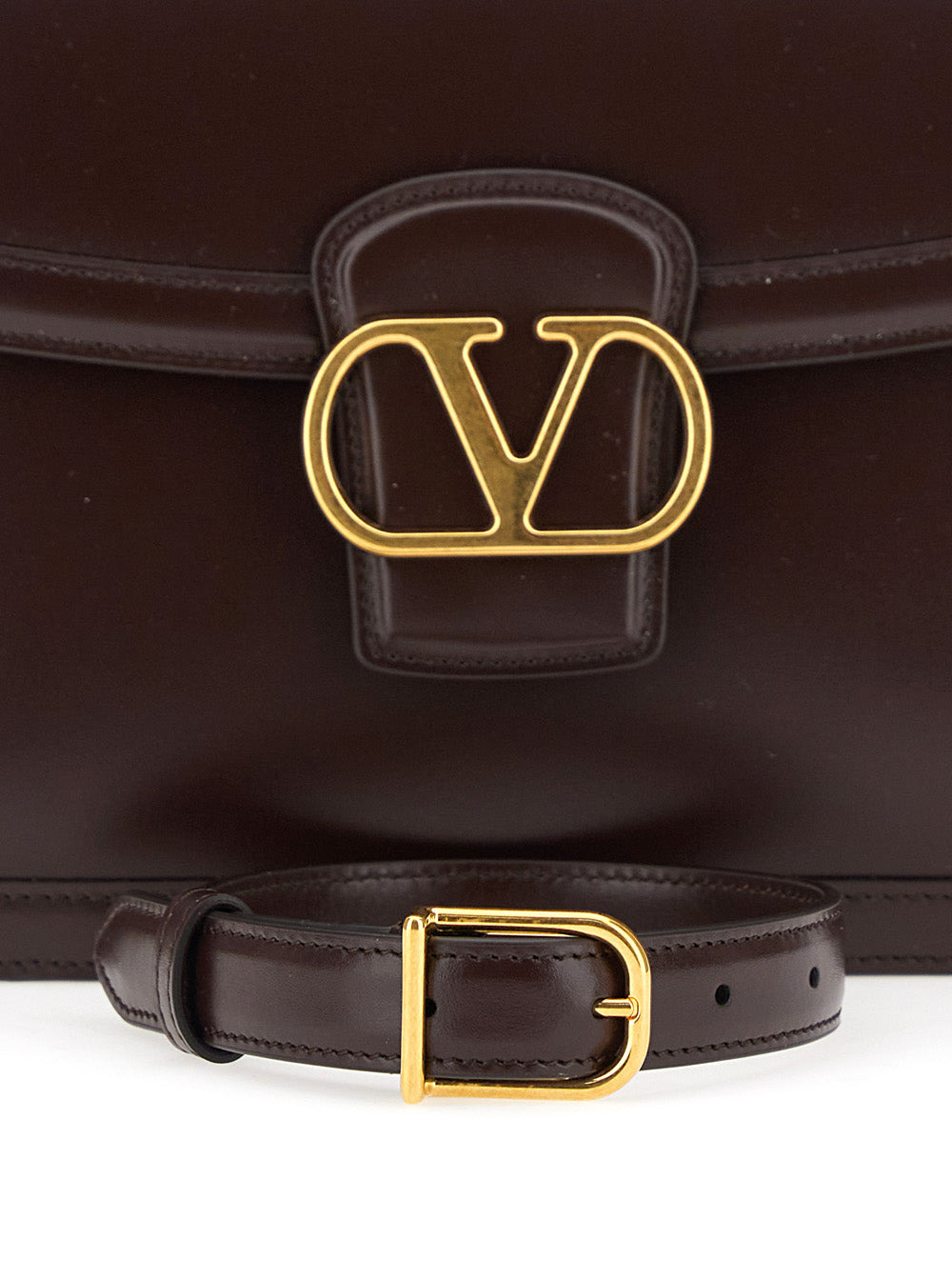 Valentino Garavani Women '9To5' Brown Crossbody Bag With Vlogo Detail On The Front And Adjustable Sh - 5