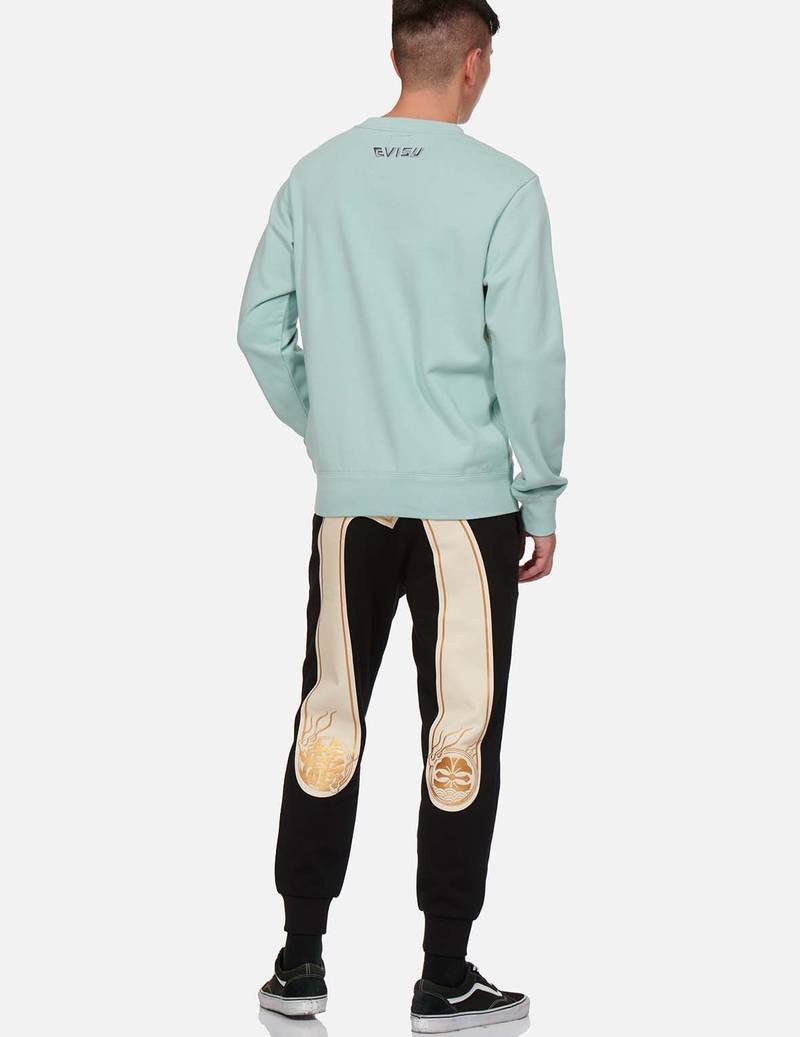 EVISU BROCADE KAMON APPLIQUÉ AND DRAGON EMBROIDERED SWEATSHIRT outlook