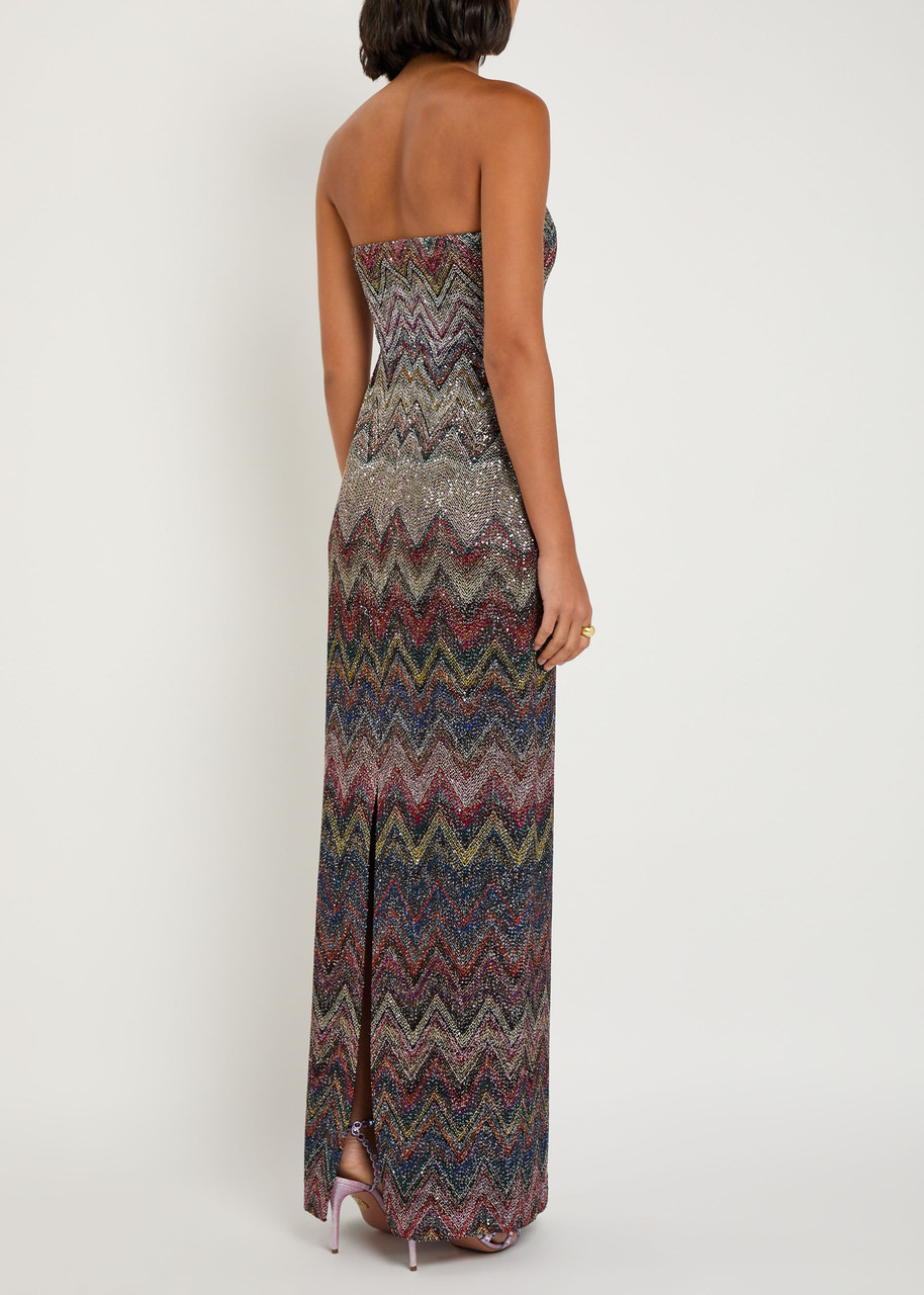 Missoni Embellished Zigzag-intarsia Strapless Maxi Dress - 3