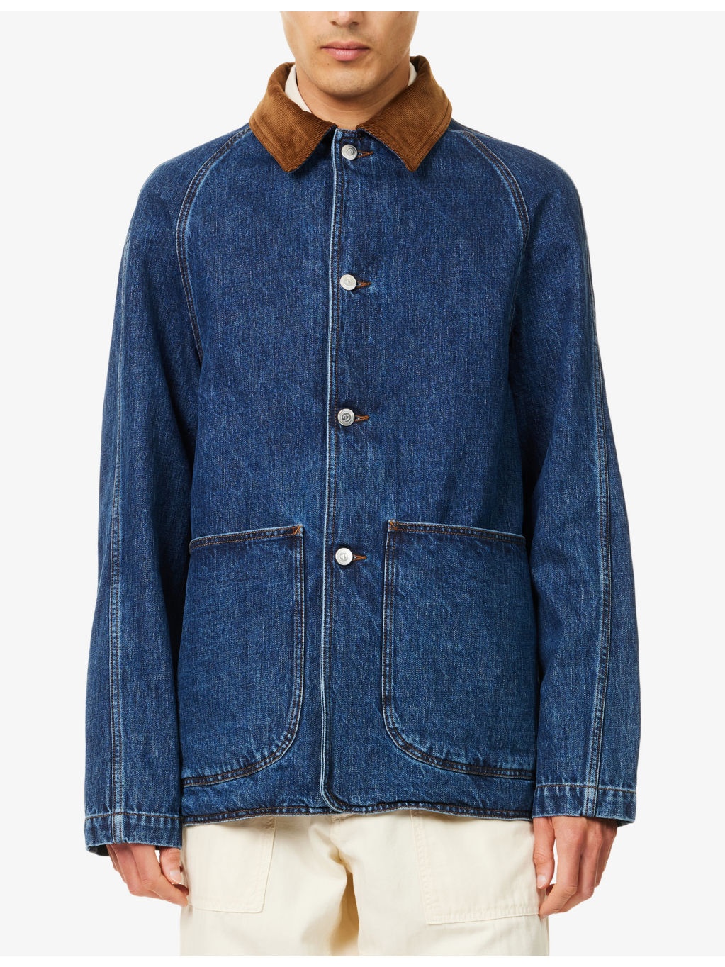 Stone Wash Denim Field Jacket - 3