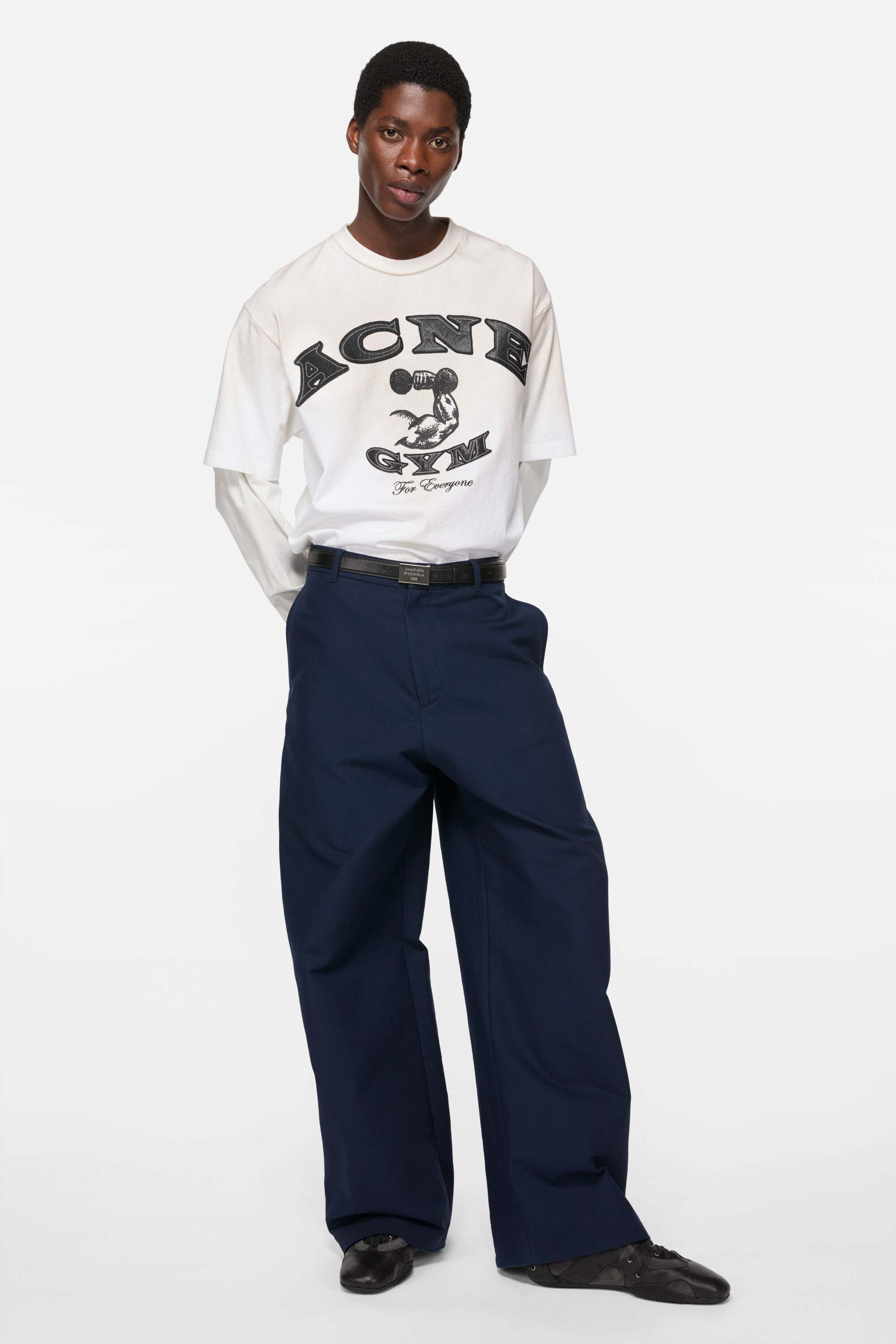 Layered logo t-shirt - Dusty white - 2