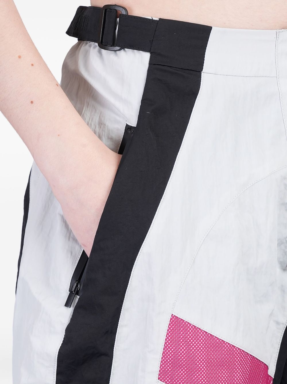 asymmetrical panelled trousers - 5