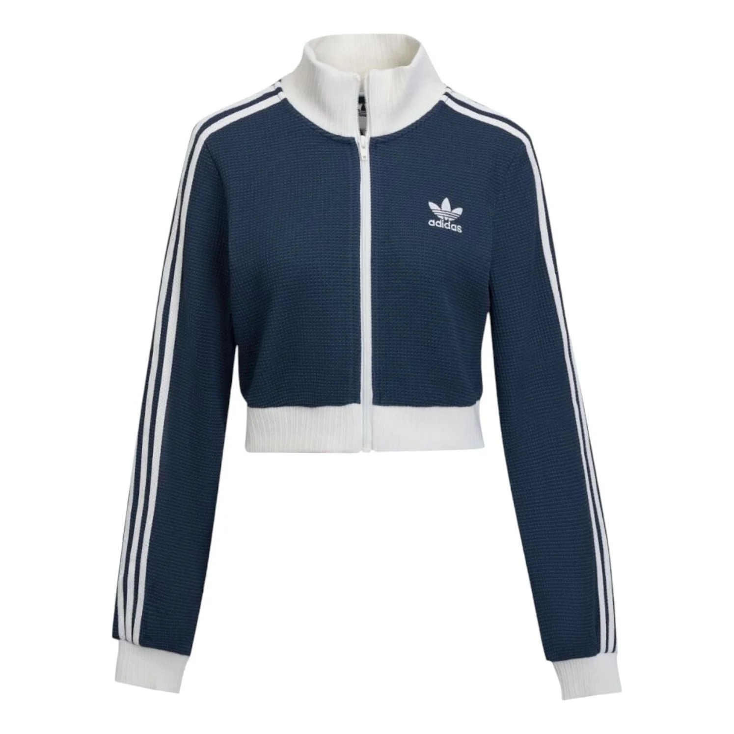 (WMNS) adidas Crop Track Top Slim Fit Jacket Asia Sizing 'Night Indigo' KC2646 - 1