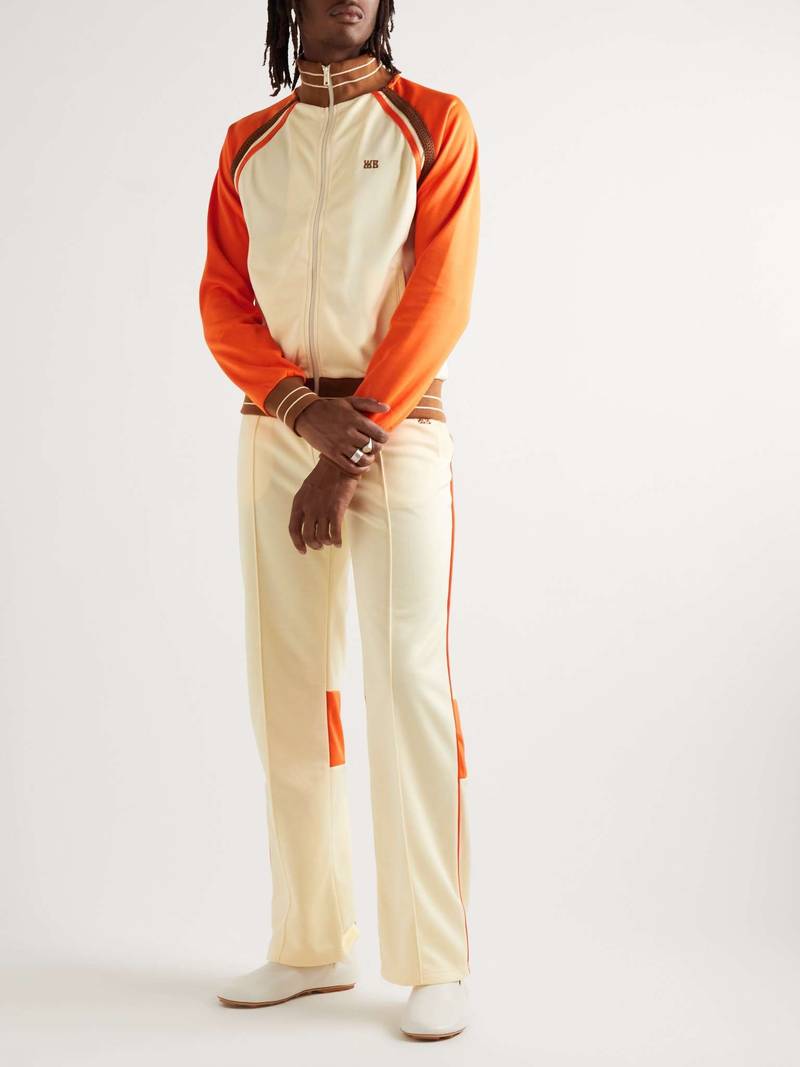 WALES BONNER Percussion Straight-Leg Recycled-Jersey Sweatpants outlook