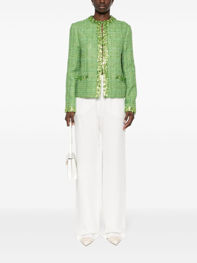 Valentino wide-leg cady-texture silk trousers outlook