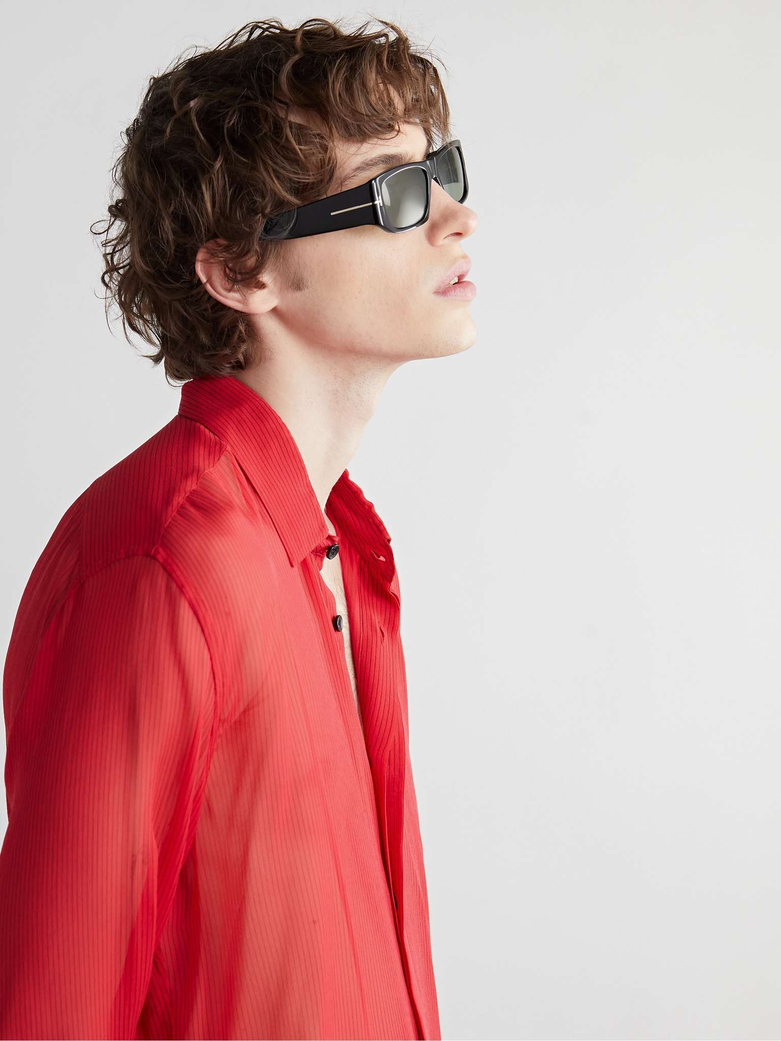 Rectangular-Frame Acetate Sunglasses - 2