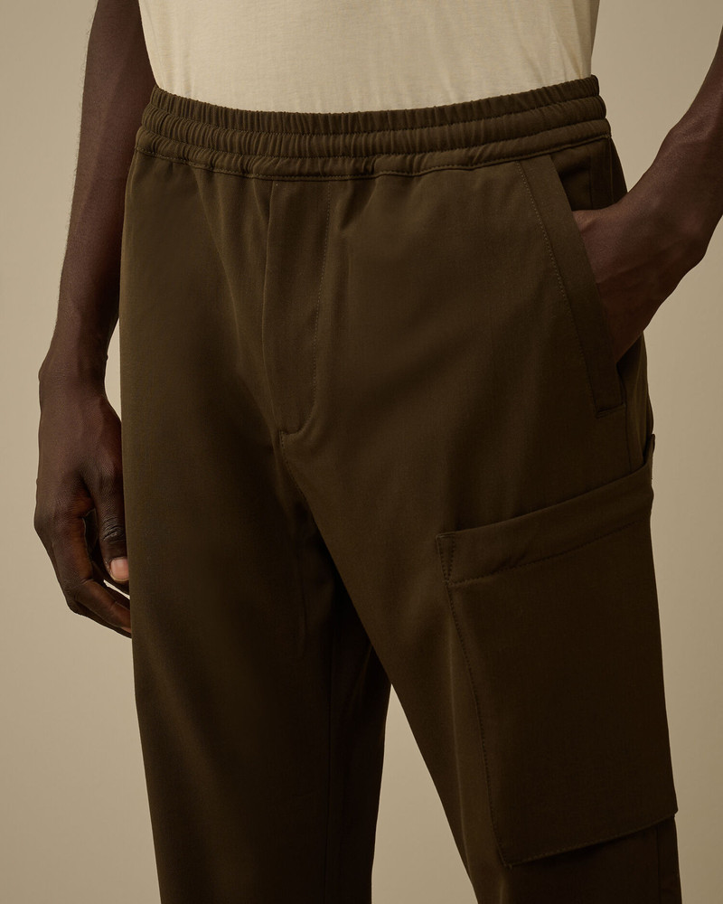 Wool Gabardine Regular Cargo Pants 5