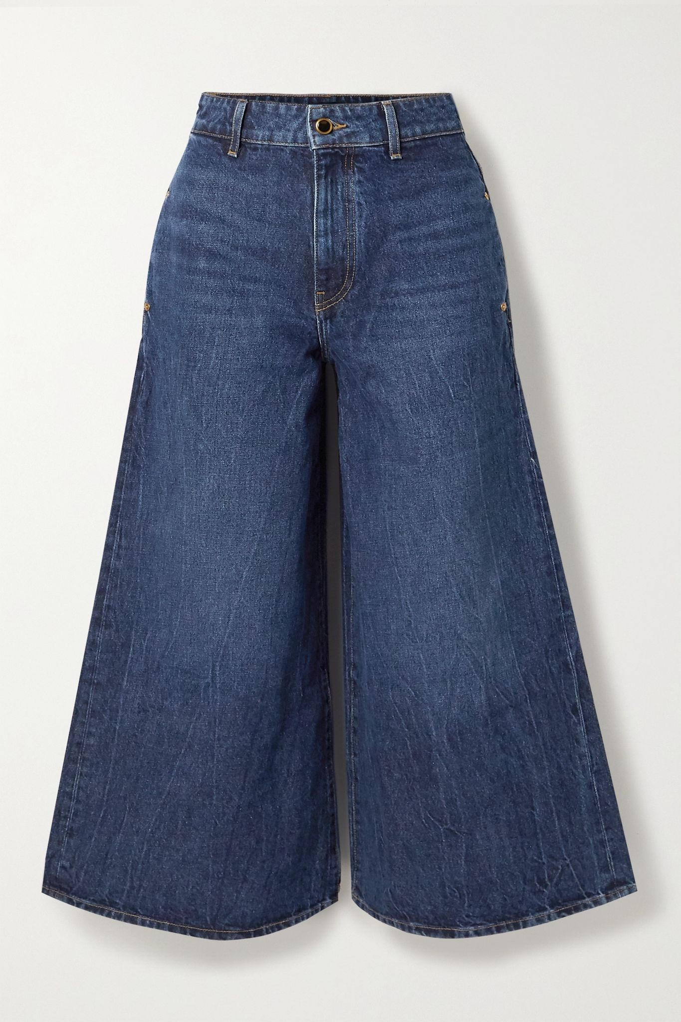 Darcy cropped mid-rise wide-leg jeans - 1