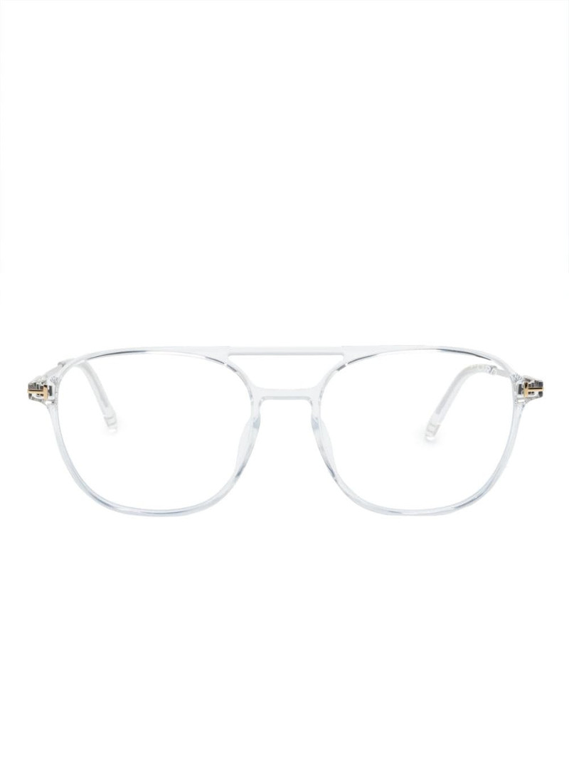 pilot-frame clear-lenses glasses 1