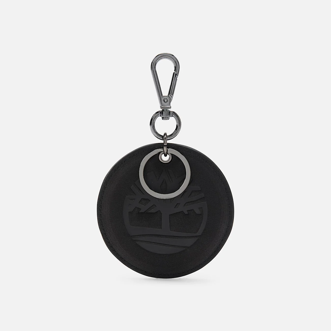 Round 2-Sided Leather Key Ring - 1