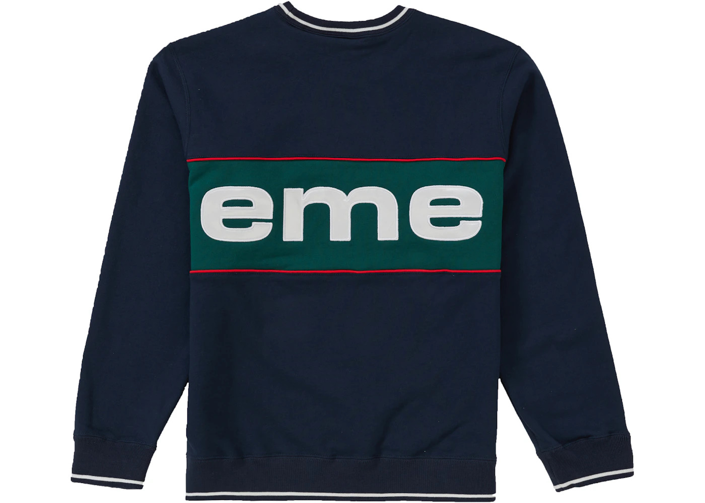 Supreme Piping Crewneck Navy - 2