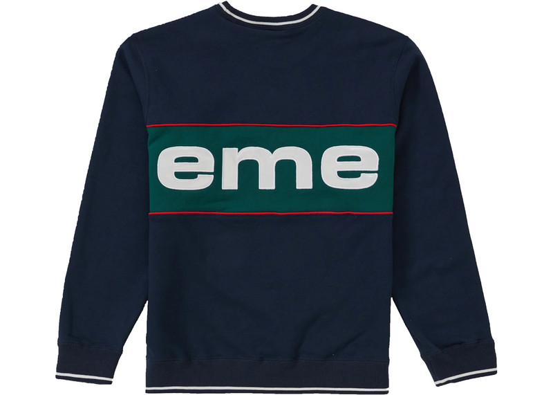 Supreme Supreme Piping Crewneck Navy outlook