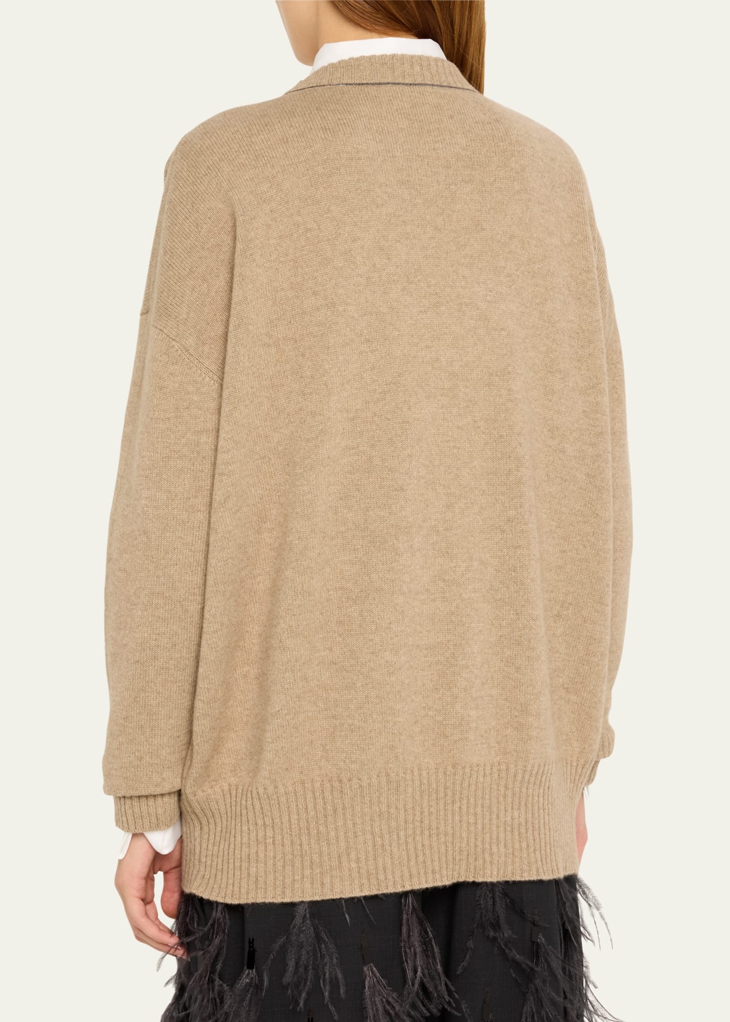 Oversize Cashmere Knit Sweater - 3