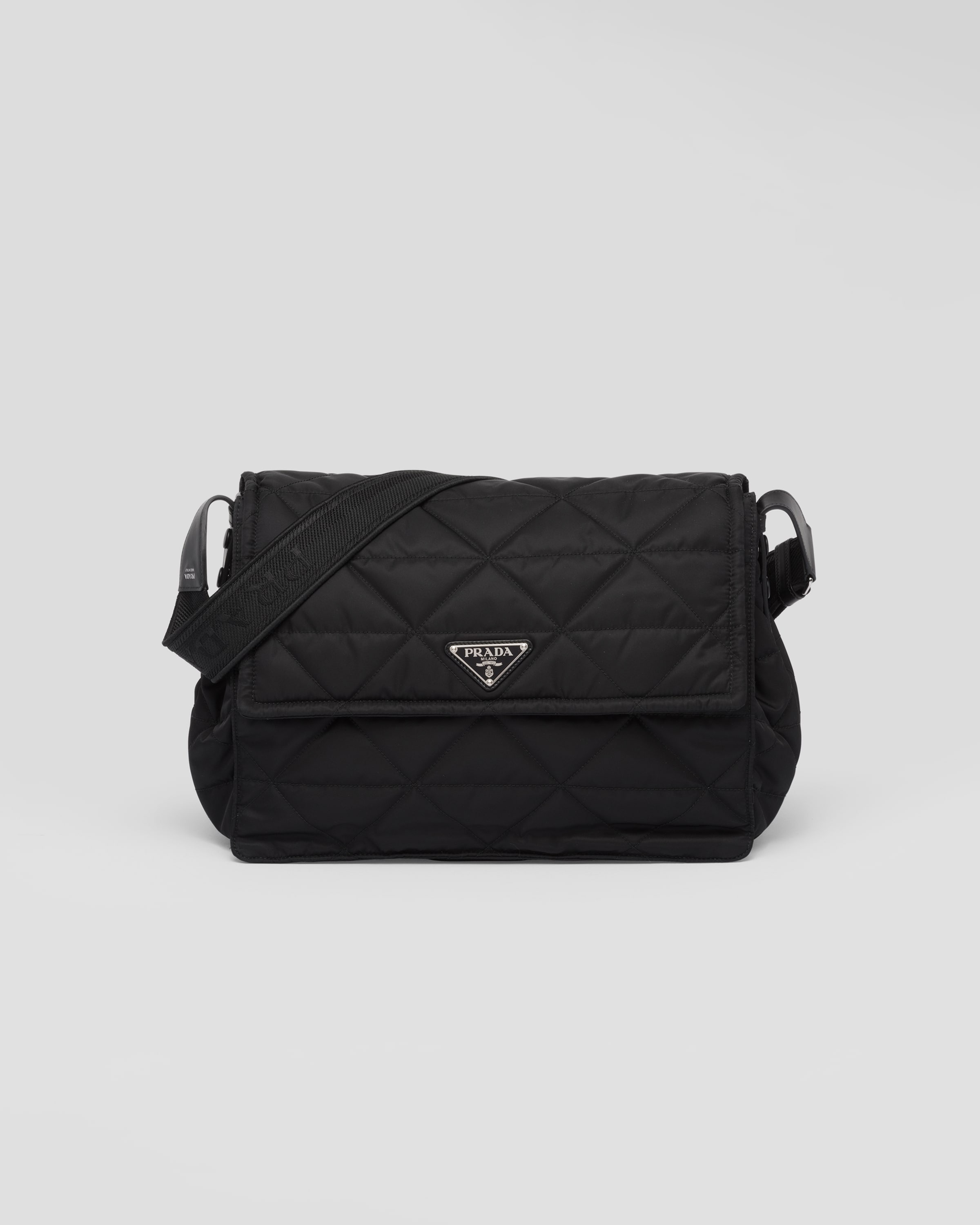 Topstitched Re-Nylon shoulder bag - 1
