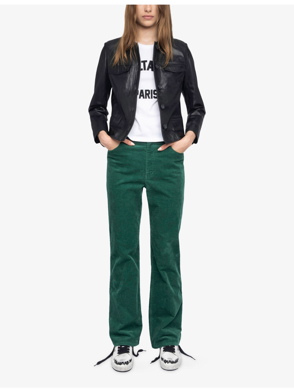 Evy Wide-Leg Mid-Rise Stretch-Cotton Corduroy Trousers - 2