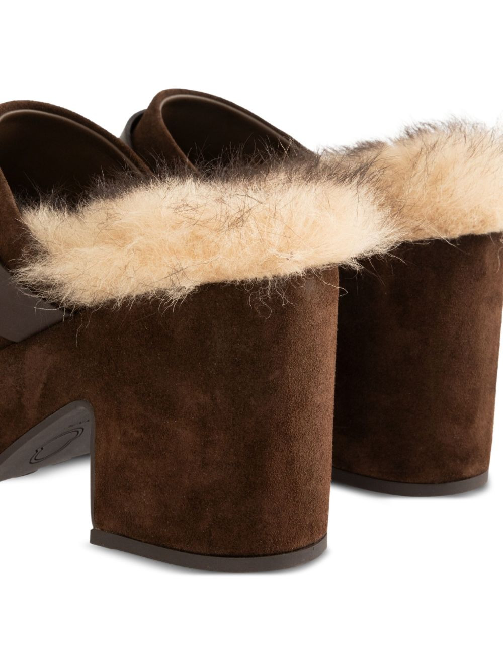 90mm Amalia faux fur-trim mules - 4