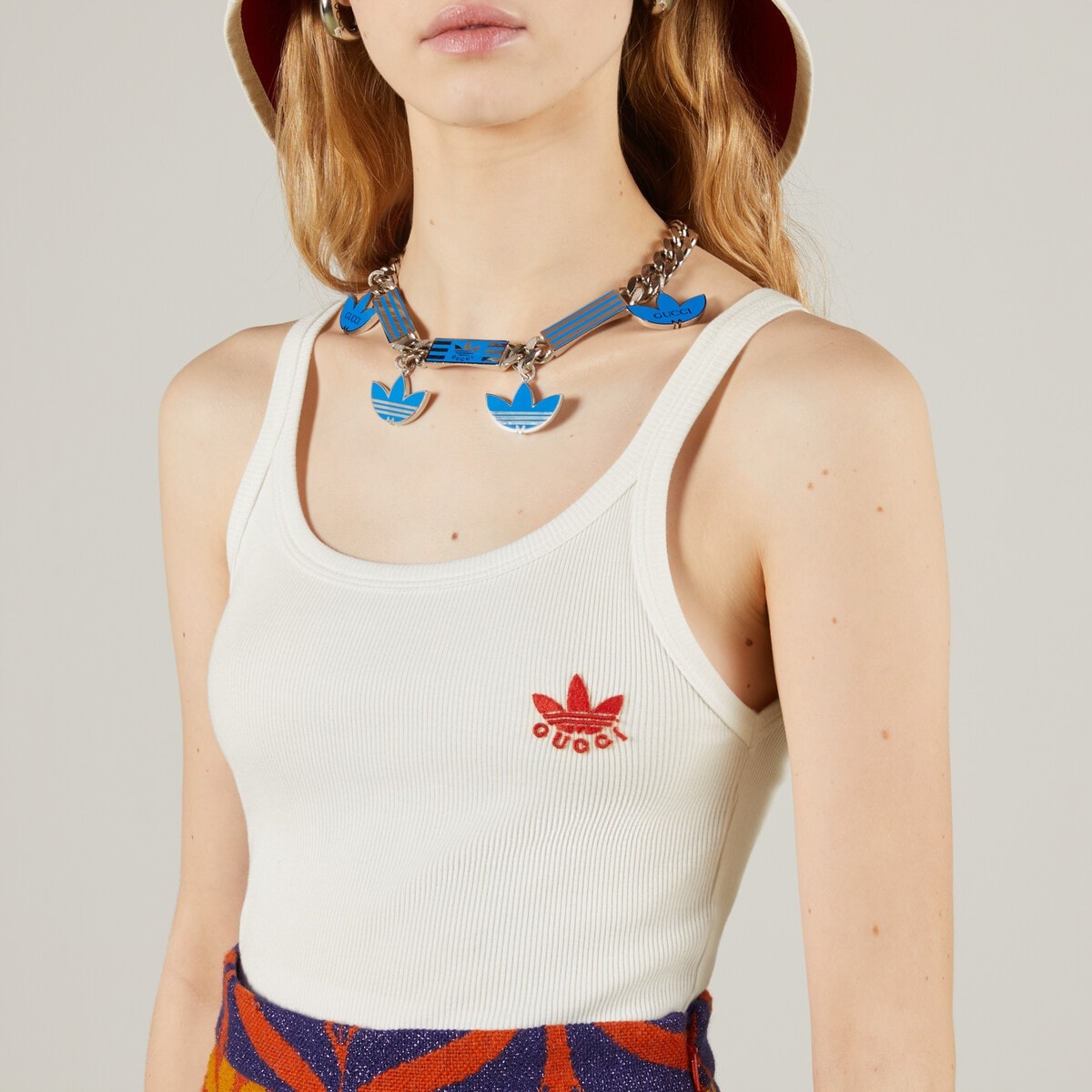 新品 限定 コラボ adidas x Gucci ロゴ コットンタンクトップ M GUCCI adidas x Gucci cotton tank top | REVERSIBLE