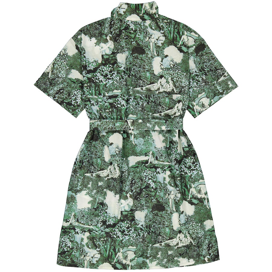 Kenzo Ladies Dark Khaki Dreamers Printed Shirt Dress - 2