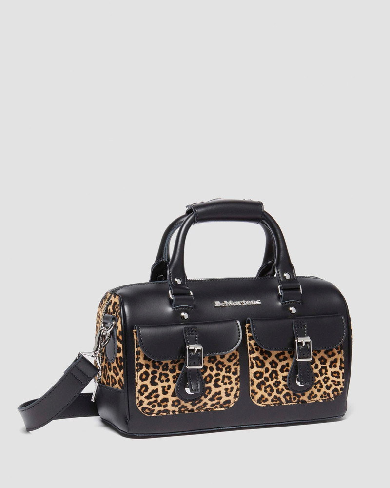 Top Handle Bag Leopard Print Hair On 8