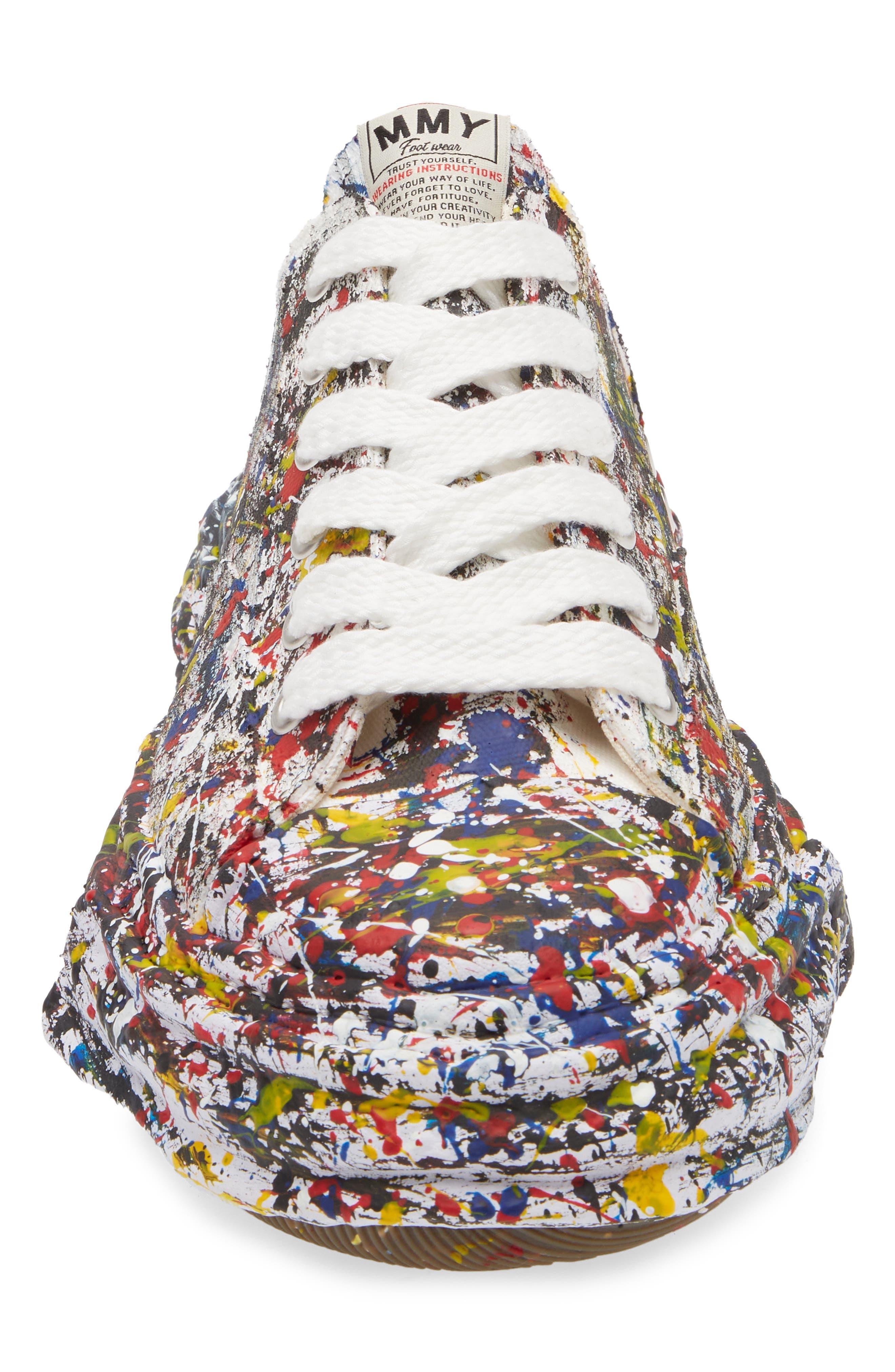 Maison MIHARA YASUHIRO Peterson23 OG Sole Sputtering Paint Canvas Sneaker in White Multi at Nordstro - 4