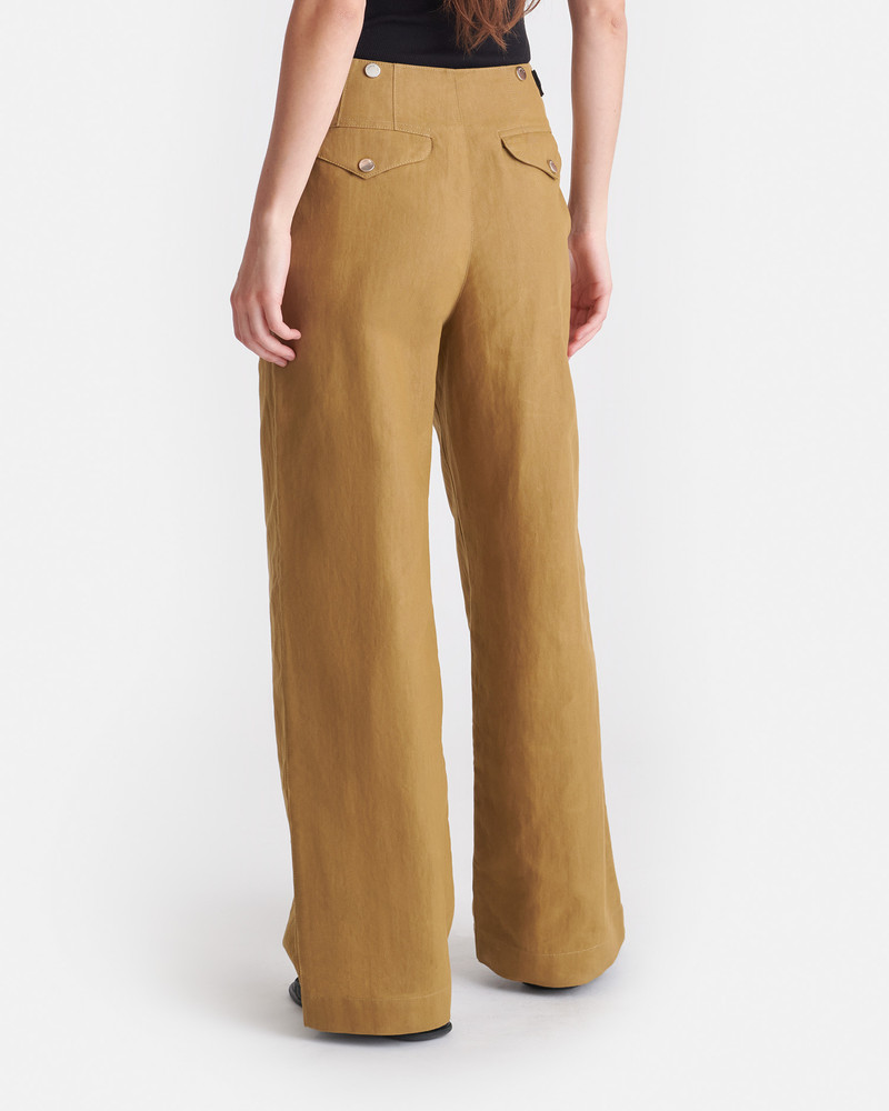 Nanushka Wax Cotton Wide-Leg Pants outlook