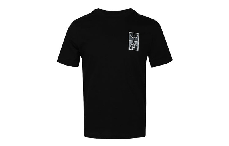 Air Jordan Back Stadium Large Printing Short Sleeve Black CJ6291-010 - 1