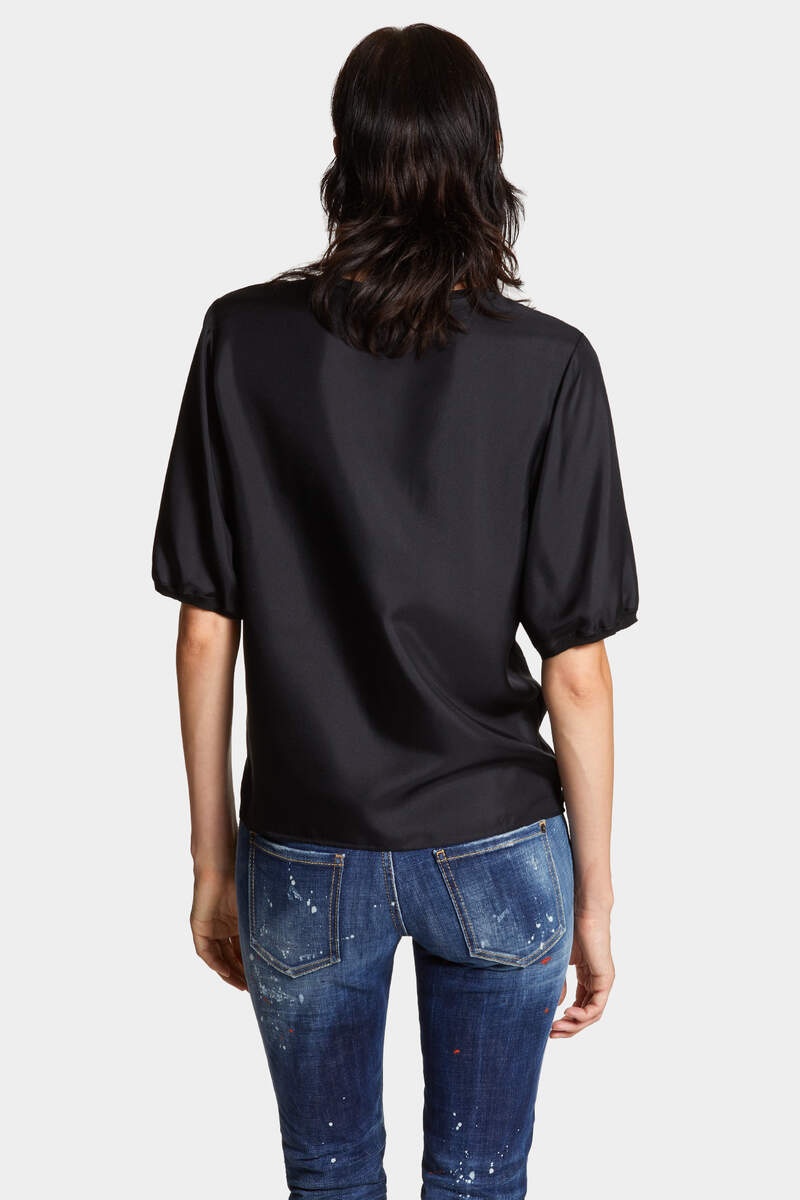 SHORT SLEEVE SILK T-SHIRT - 4