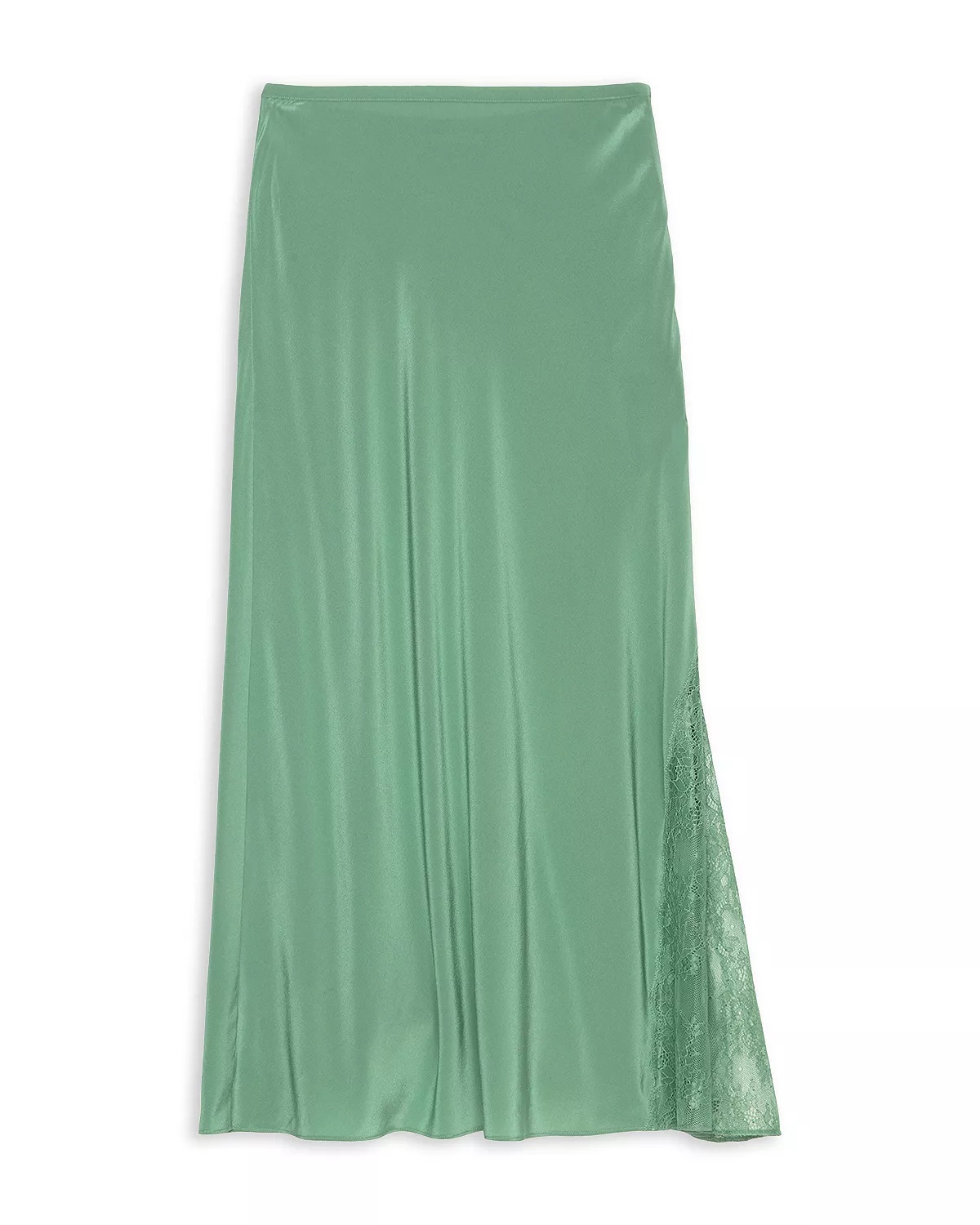 Jayla Lace Trim Silk Midi Skirt - 7