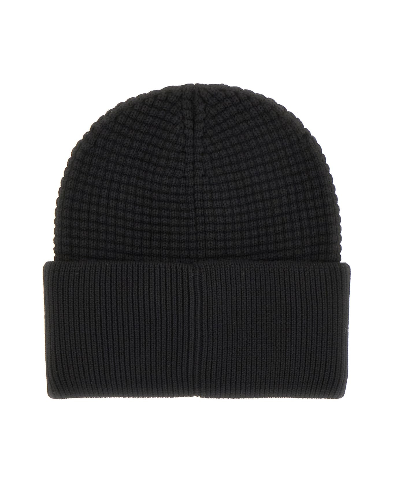 Black Cotton Beanie Hat - 2