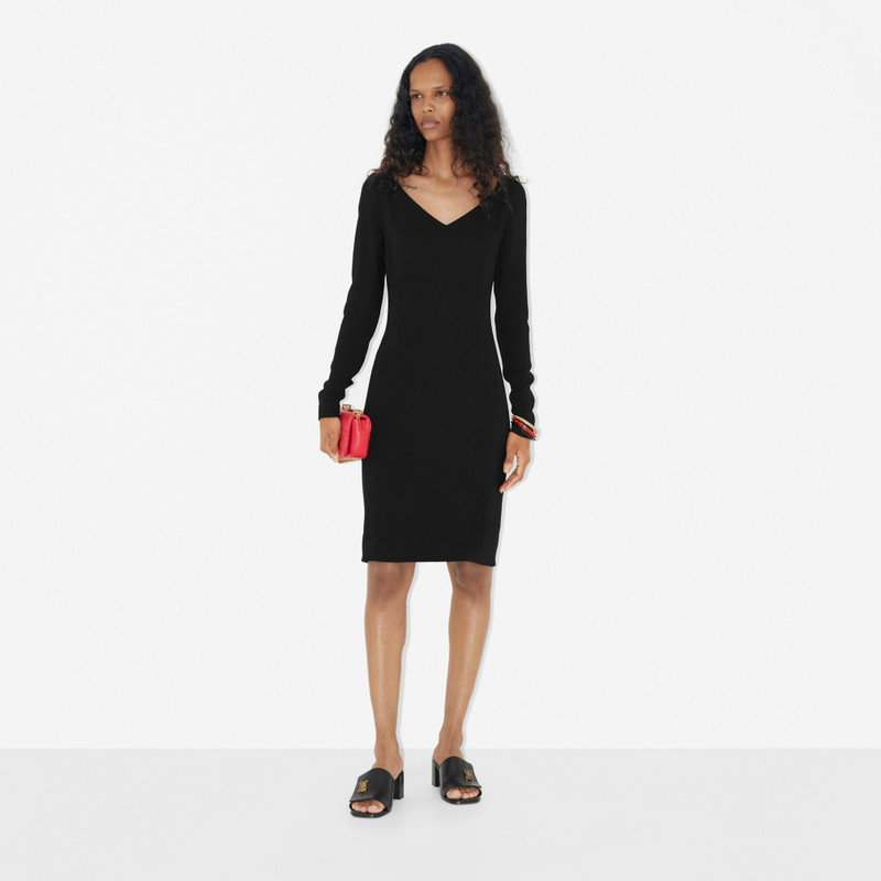 Burberry Long-sleeve Stretch Viscose Cady Dress outlook