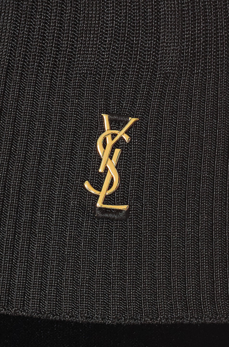 SAINT LAURENT monogram top in ribbed silk outlook