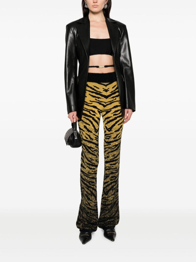 GCDS zebra-patterned jacquard trousers outlook