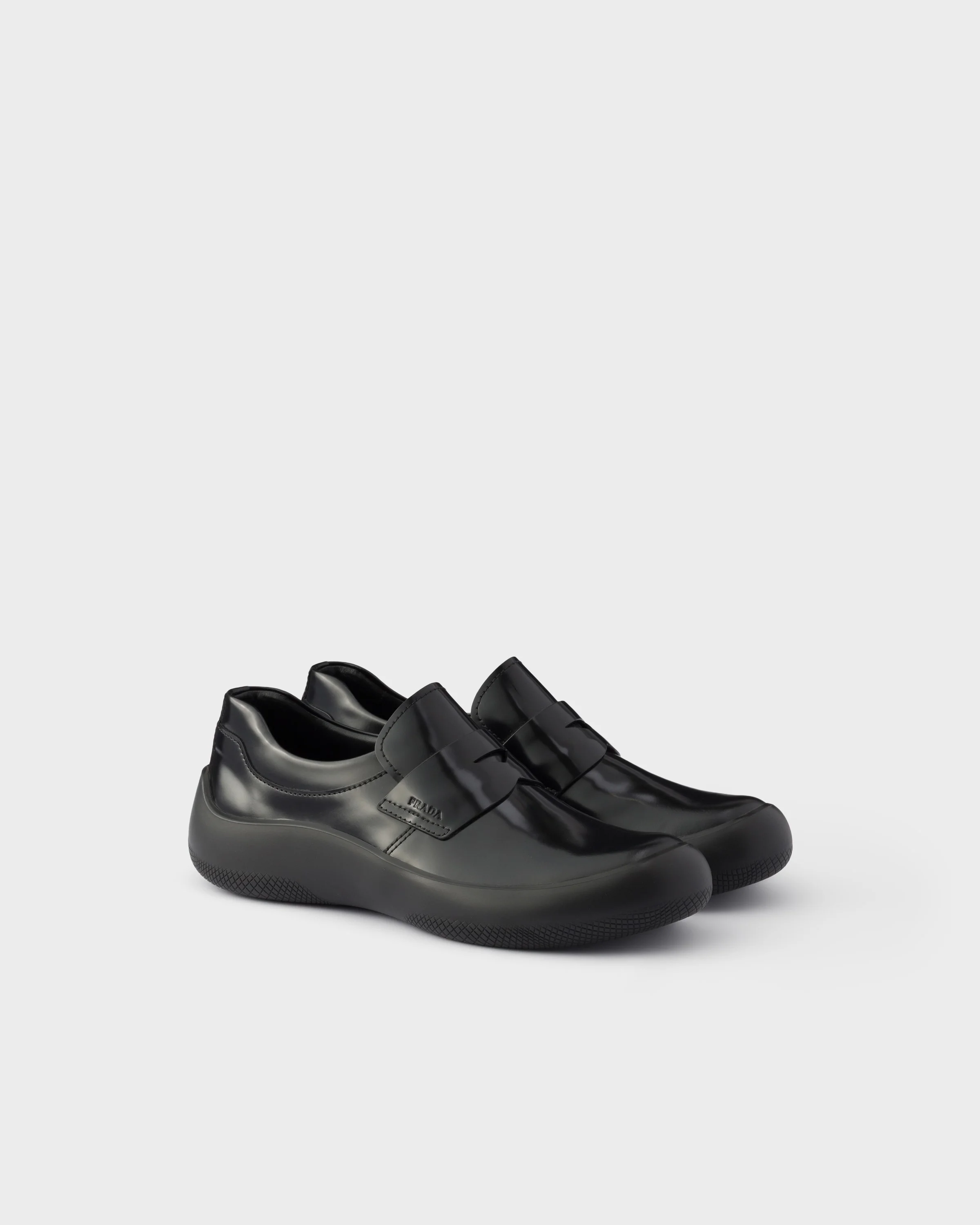 Brushed leather loafers - 1