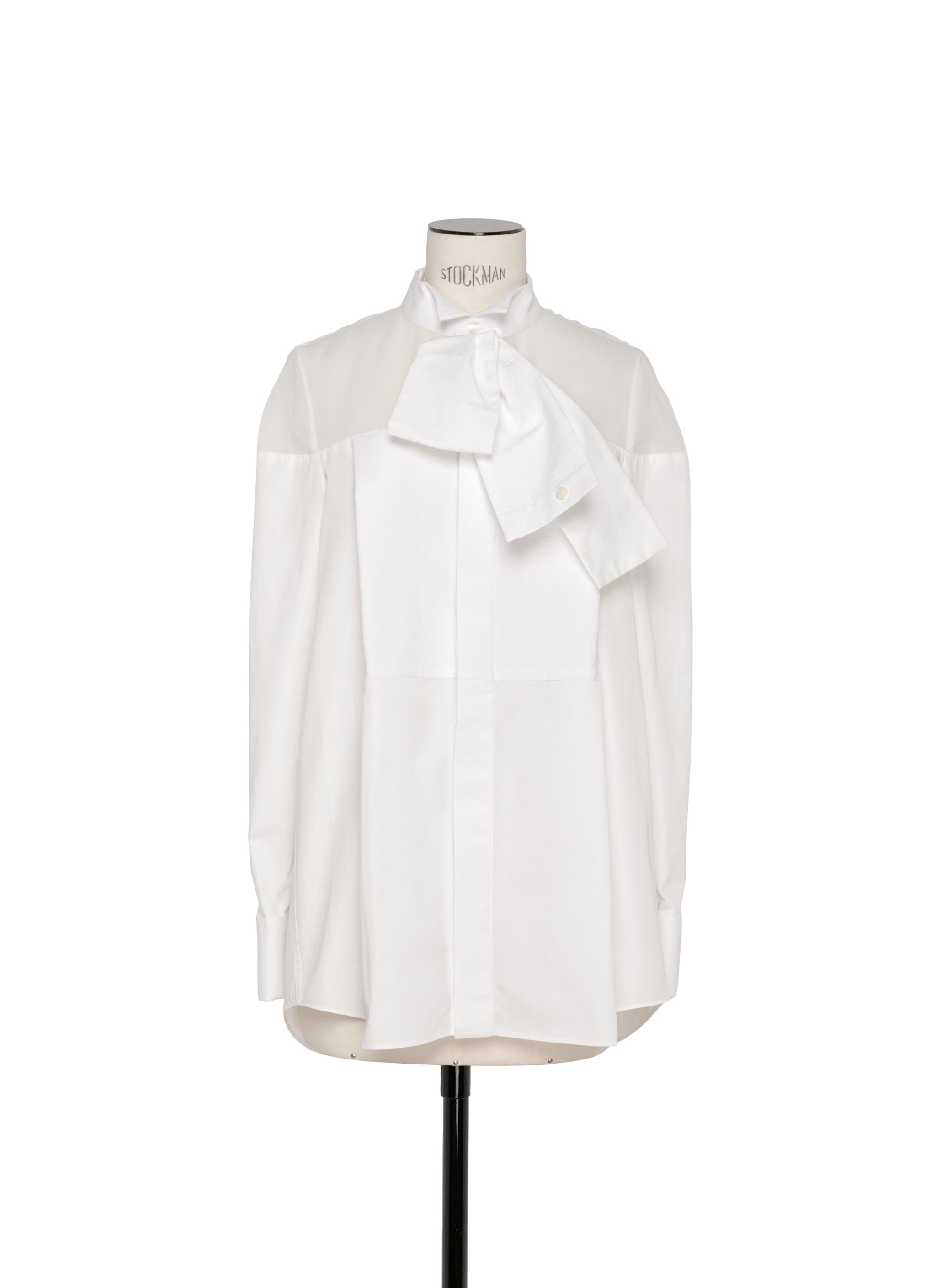 Chiffon Mix Cotton Poplin Shirt - 1