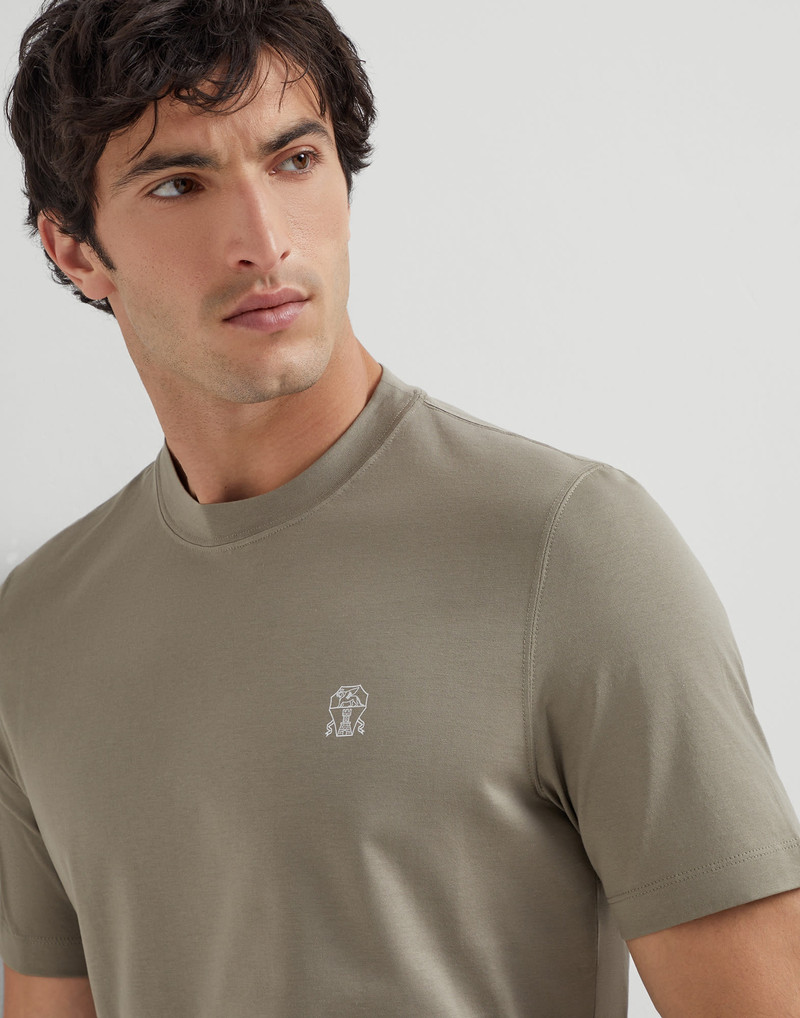 Cotton jersey crew neck T-shirt with logo 3